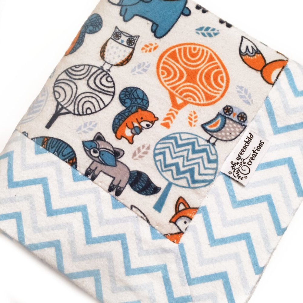⭐️HP⭐️ NEW Woodland Creatures Baby Blanket, flannel HANDMADE